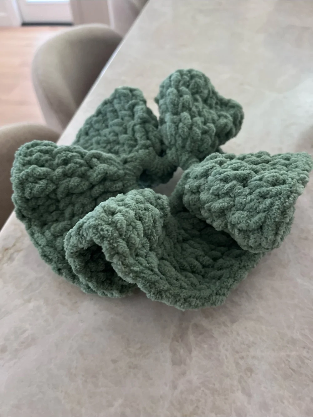 11 year olds small business Handmade crochet Big Scrunchie custom color